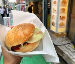 Chicken Burger at National Mart tokyo